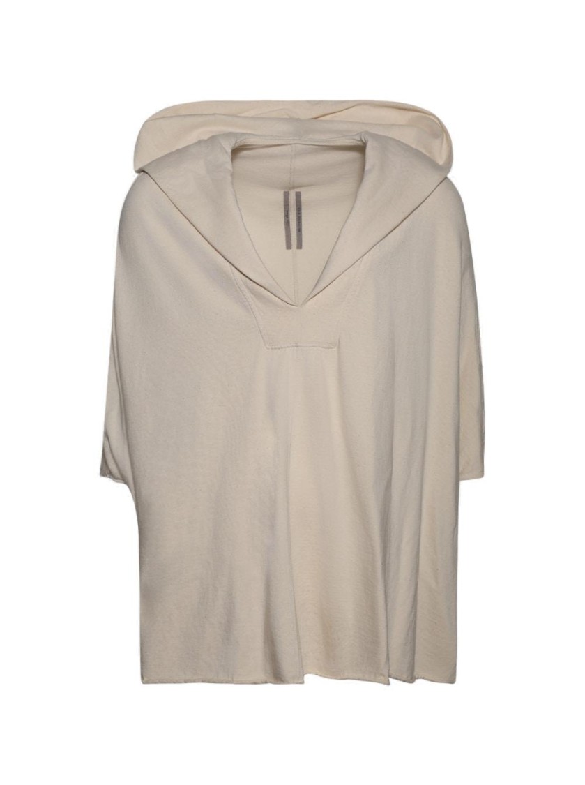 Rick Owens Hooded Kaftan Natural