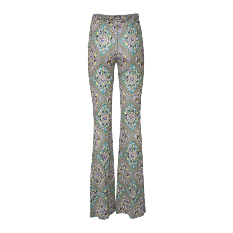 パンツ Etro Green Viscose Flare Pants Floral Medallion Print Etro Green Viscose Flare Pants Floral Medallion Print | THE LIST