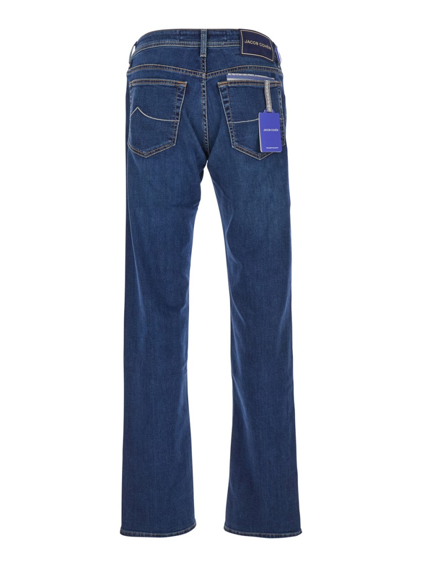 Shop Jacob Cohen Blue Stretch Denim Jeans