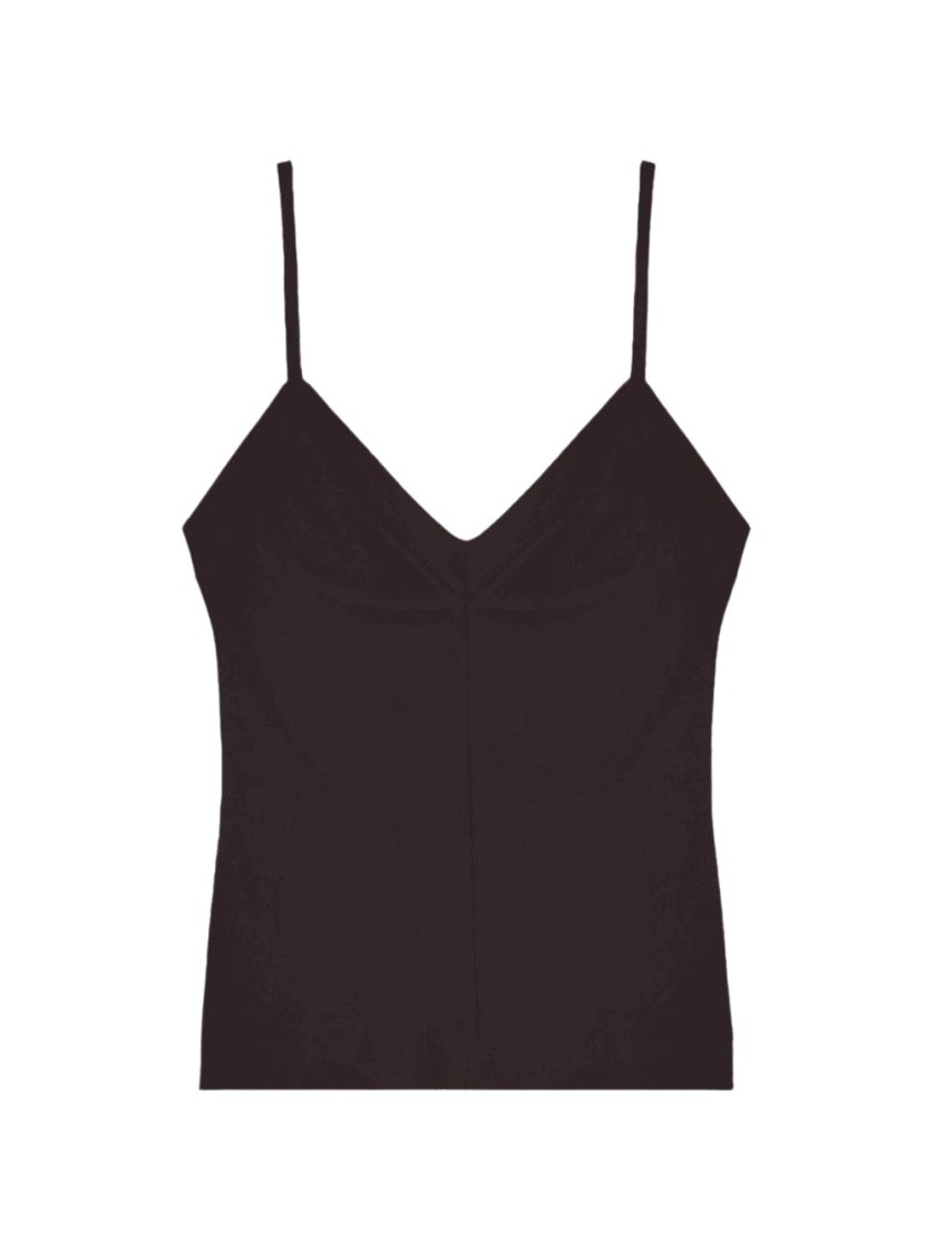 Jil Sander Sleeveless Top Chocolate Brown In Brown