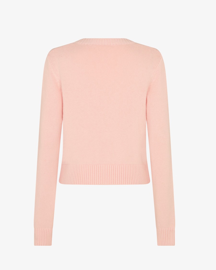 Serena Bute V-neck Semi Cropped Cardigan - Light Pink In Pink
