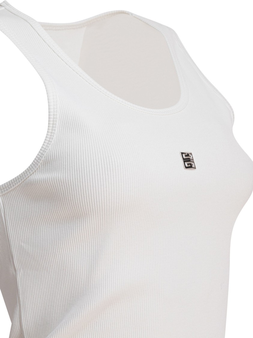 Givenchy Ribbed Tank Top In White