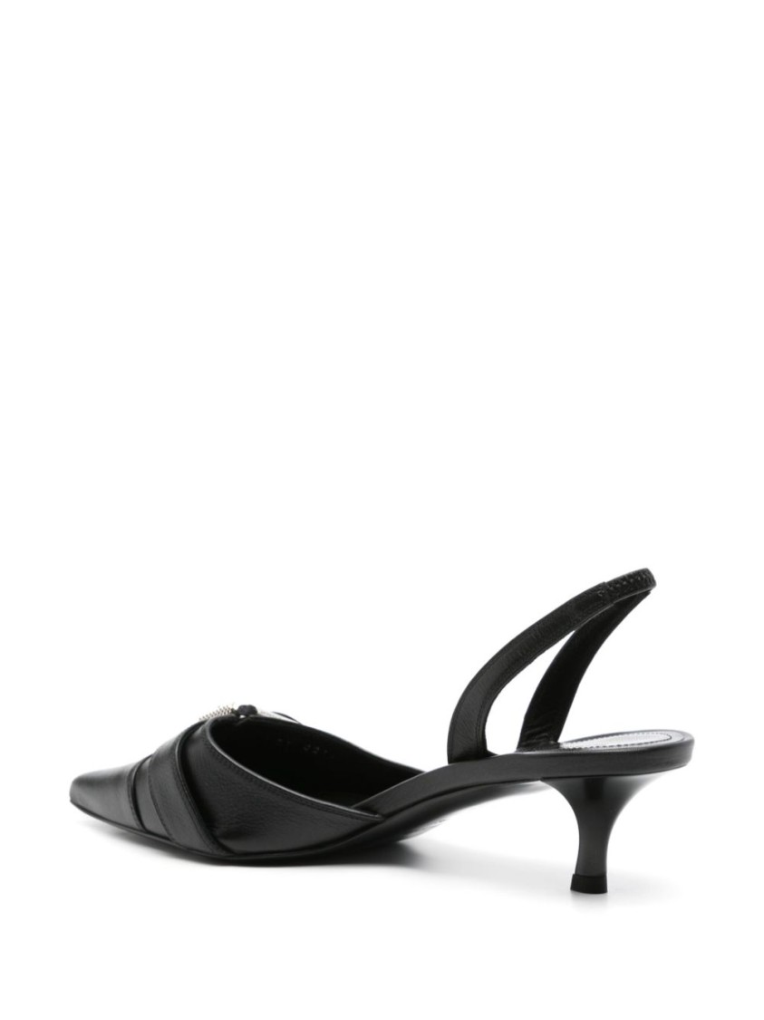 Shop Givenchy Black Pointed Toe Slingback Pumps