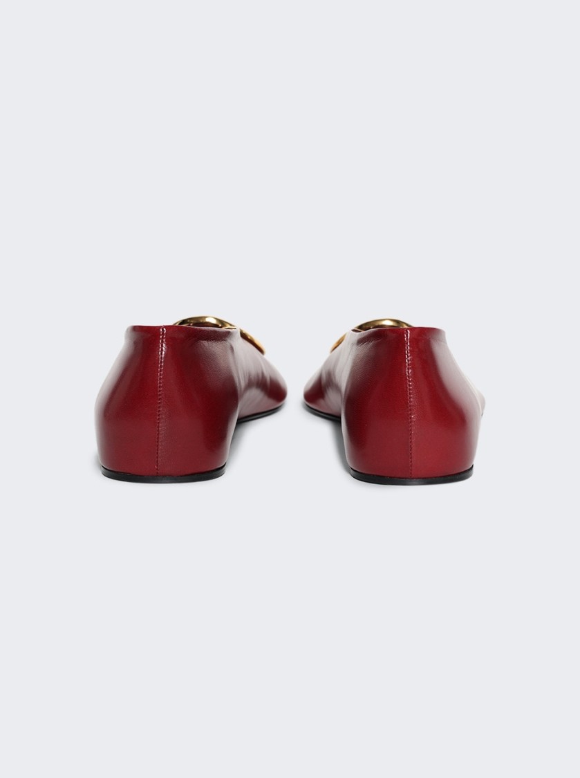 Shop Jil Sander Ballerina Flats Chili Red