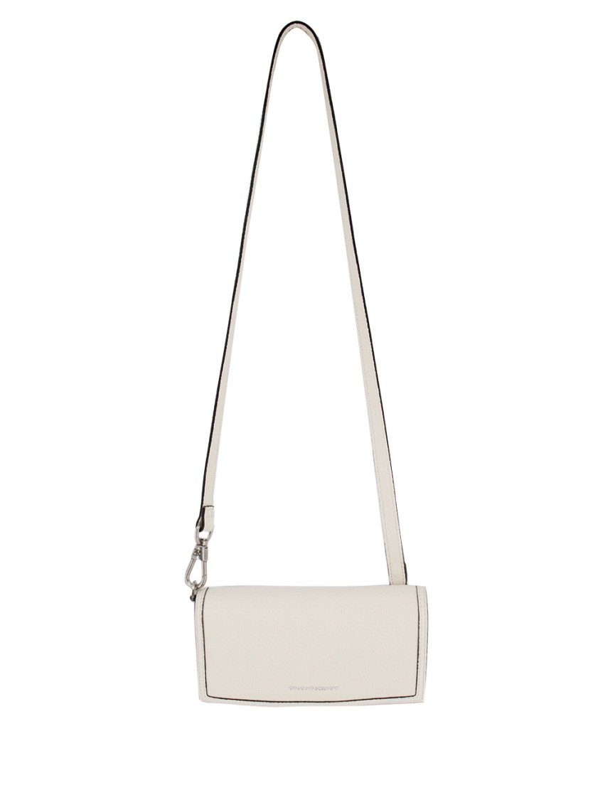 ERMANNO SCERVINO ERMANNO SCERVINO CALF LEATHER WALLET WITH DETACHABLE SHOULDER STRAP