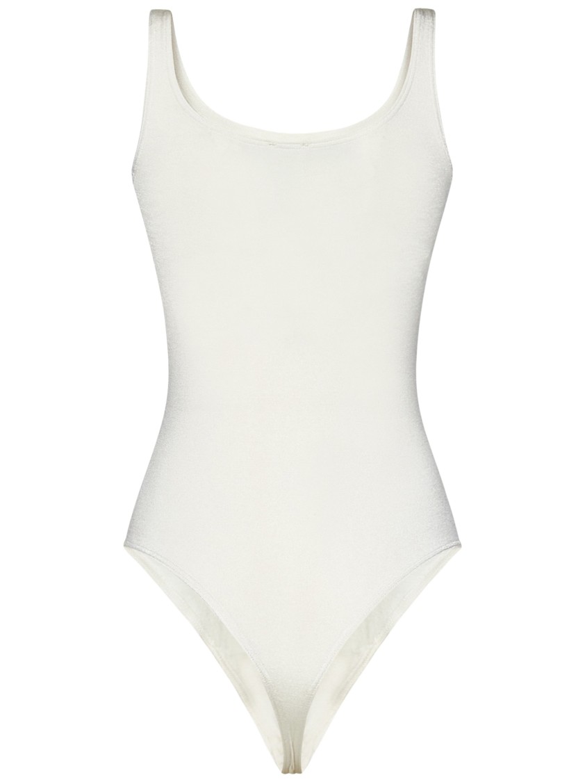 Wolford Slim Fit Butter-colored Knit Top In White