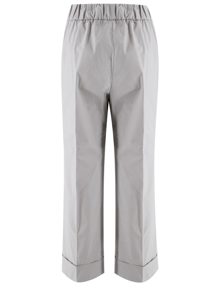 Le Tricot Perugia Tailored Wide Trousers With Elasticated Waistband