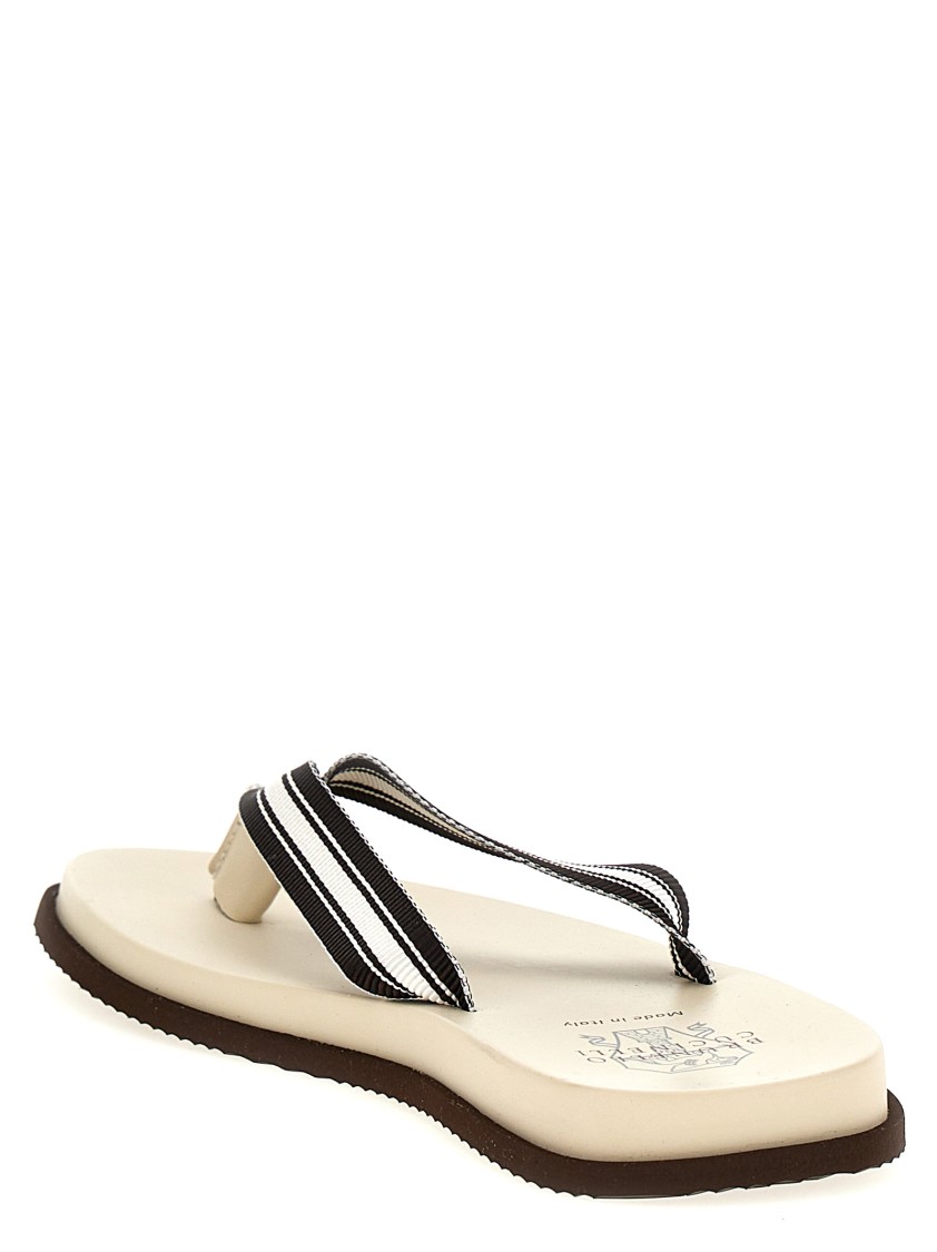 Brunello Cucinelli Leather Pool Slides