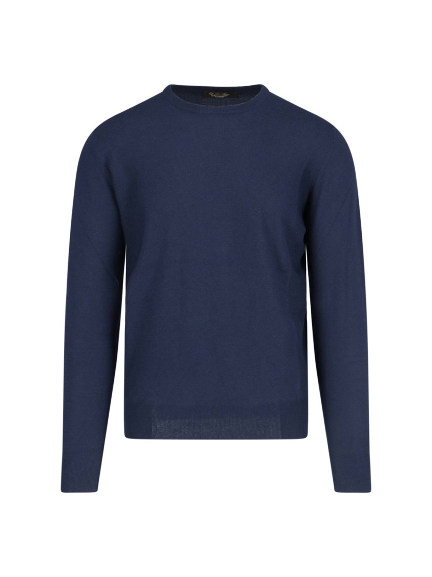 Loro Piana "superlight" Sweater, In Blue Cashmere