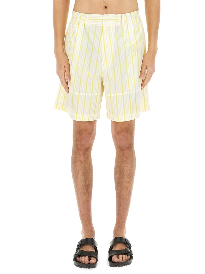 Shop Jacquemus "aloe" Shorts In Neutrals