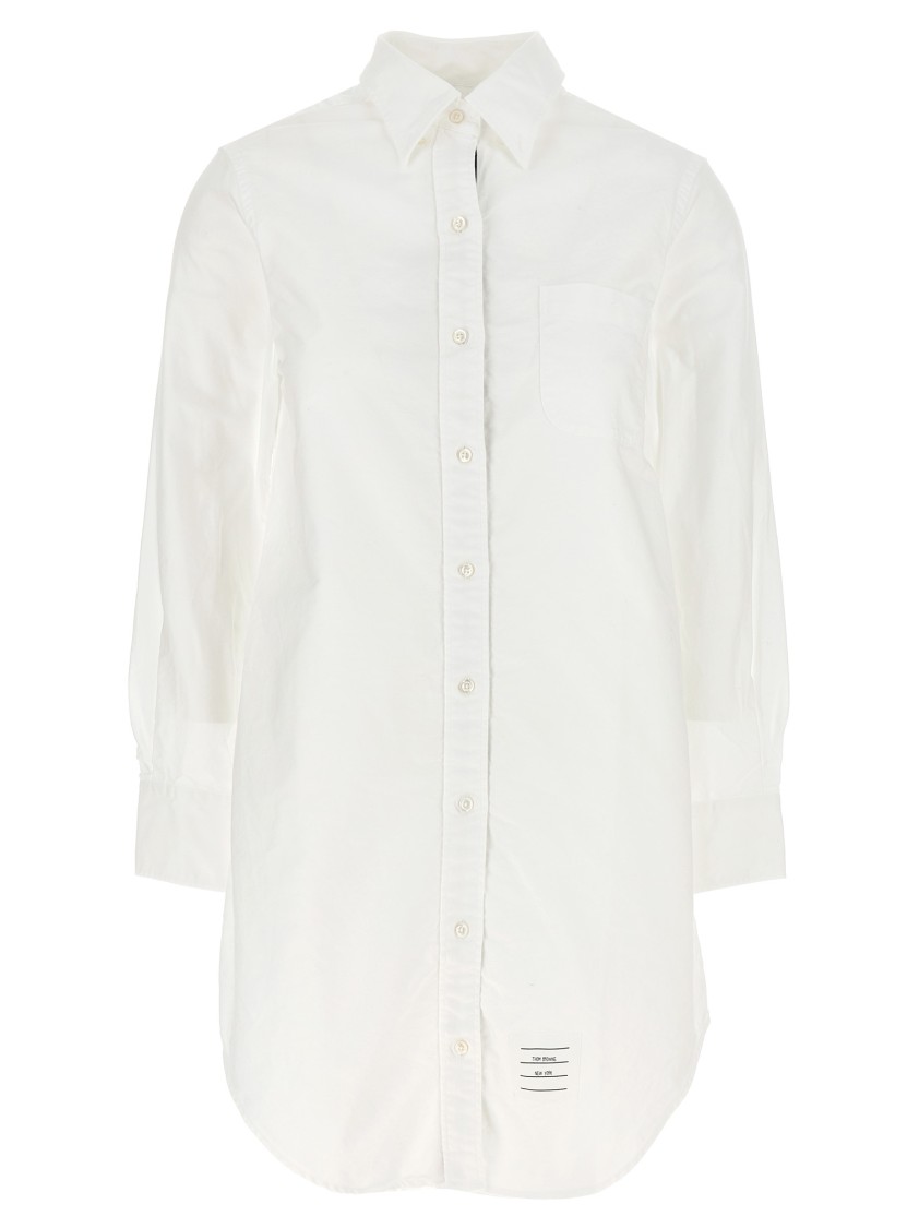 ワンピース THOM BROWNE 'RWB' chemise dress White Thom Browne 'Rwb' Chemise Dress Midi in White | THE LIST