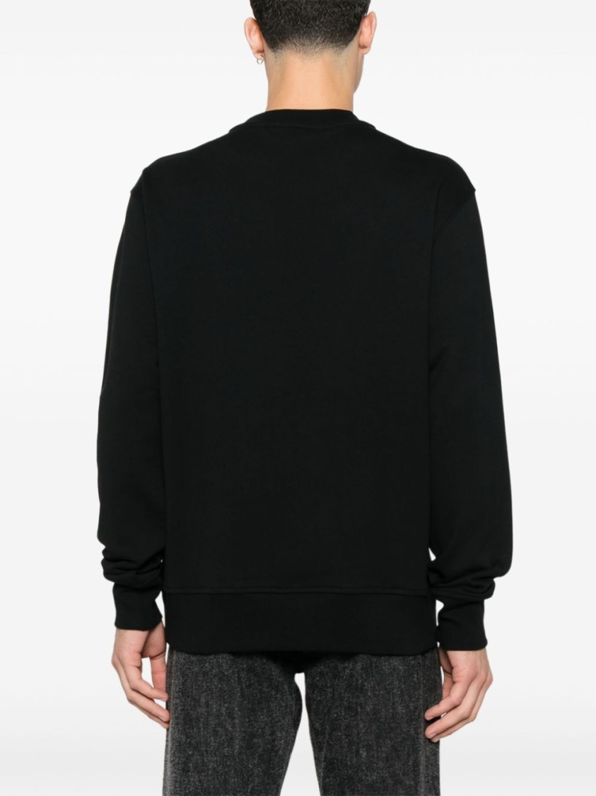 Shop Versace Jeans Couture Classic Black Cotton Sweatshirt