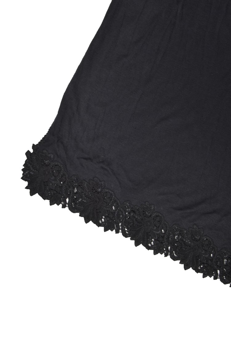 Ermanno Scervino Black Cashmere And Silk Stole With Embroidery