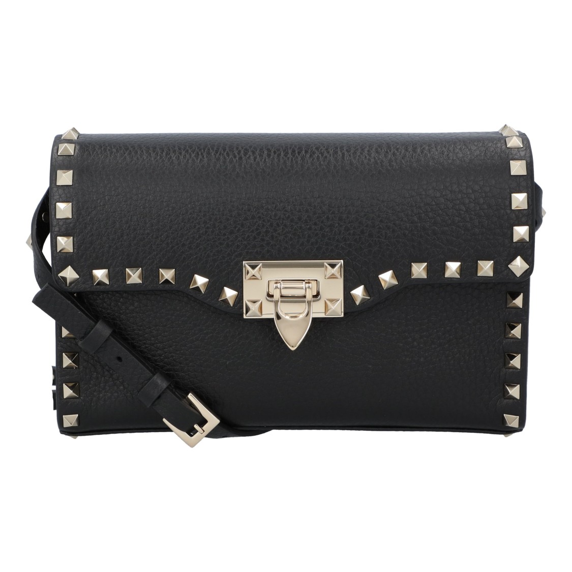 Valentino Rockstud Small Shoulder Bag In Black