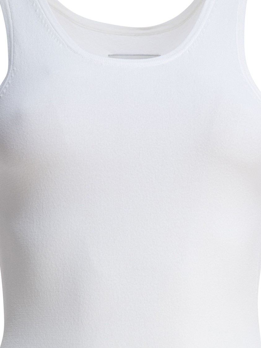 Loulou De Saison Fitted Maxi Dress In Soft White Knit In White