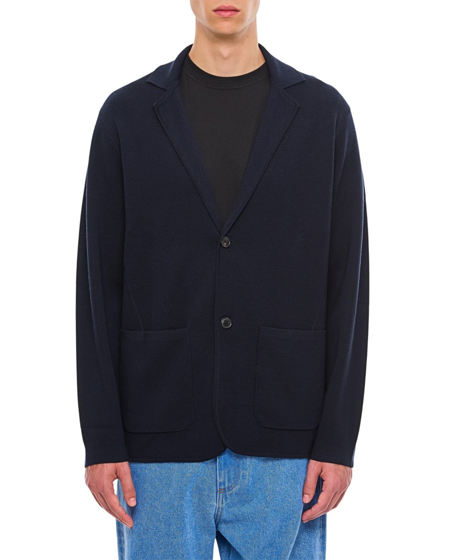 PAUL SMITH PAUL SMITH BLUE SINGLE-BREASTED JACKET