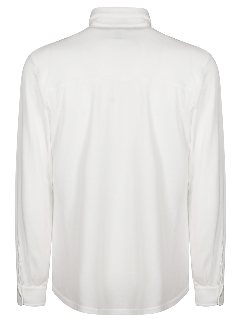 Fedeli Lightweight Cotton Button-up Shirt In Neutral