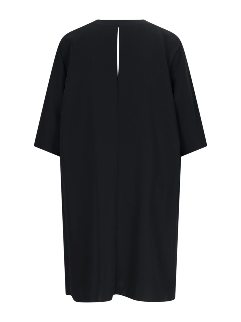 Shop Mm6 Maison Margiela Mm6 By Maison Margiela V-neck Midi Dress – Black