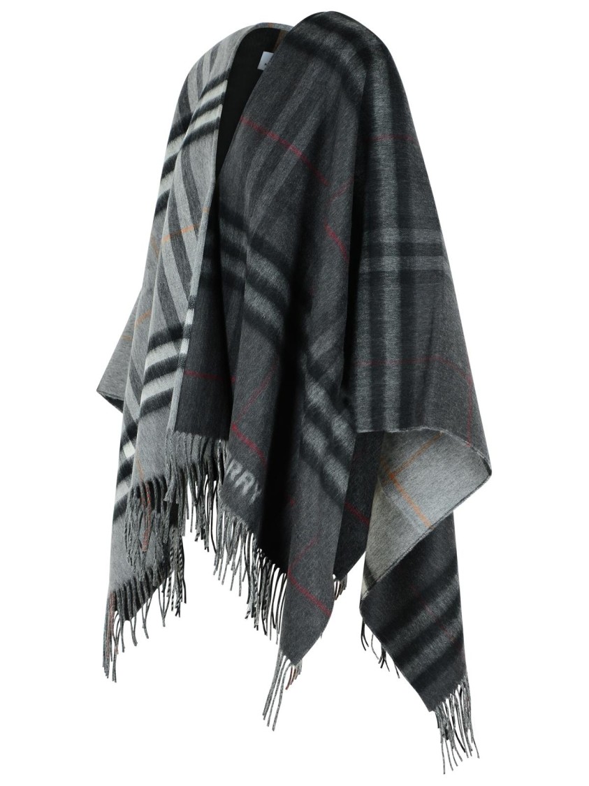 Burberry Grey Cashmere Blend Cape