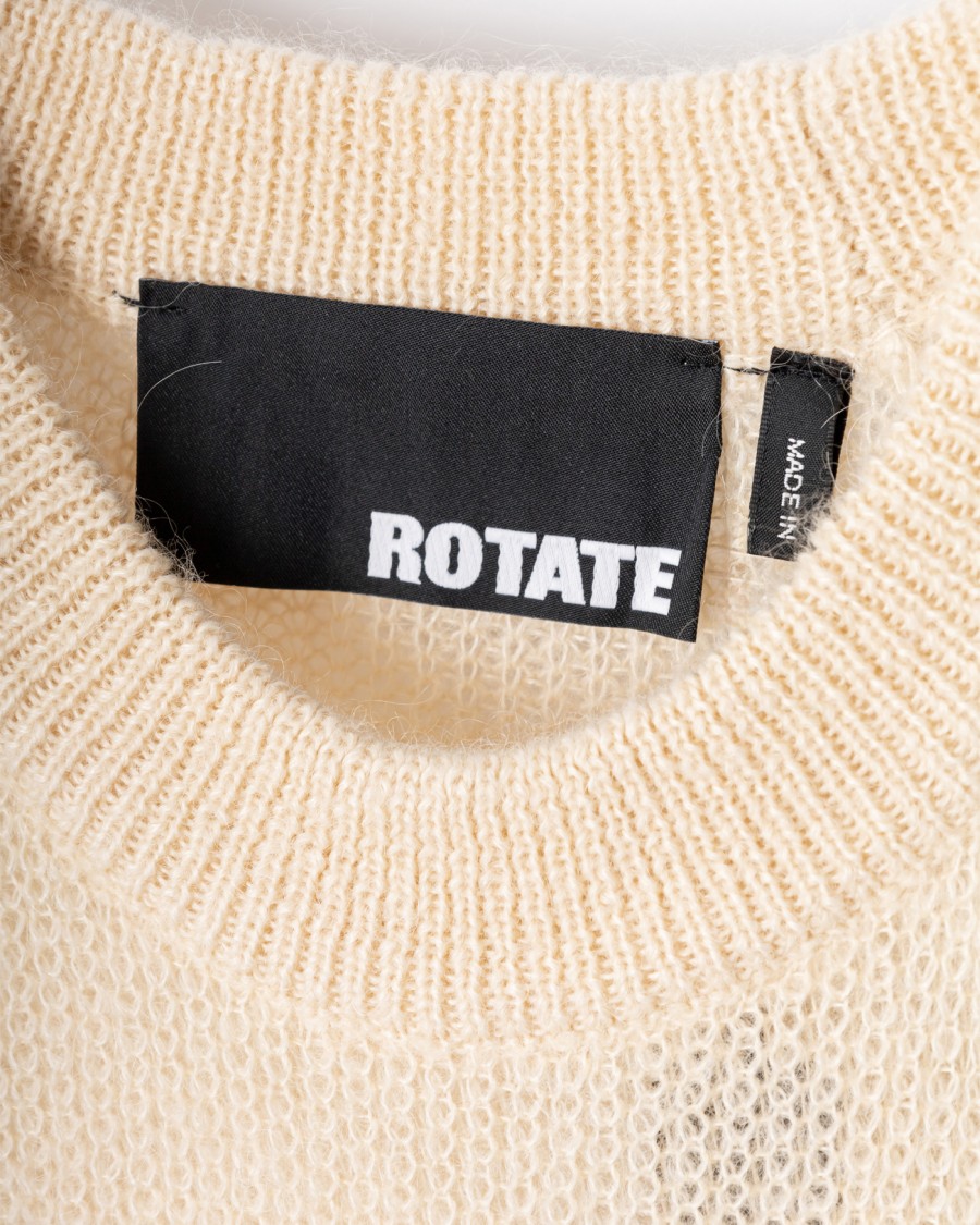 Rotate Birger Christensen Rotate Oversized Knit Jumper With Raglan Sleeves In Neutral