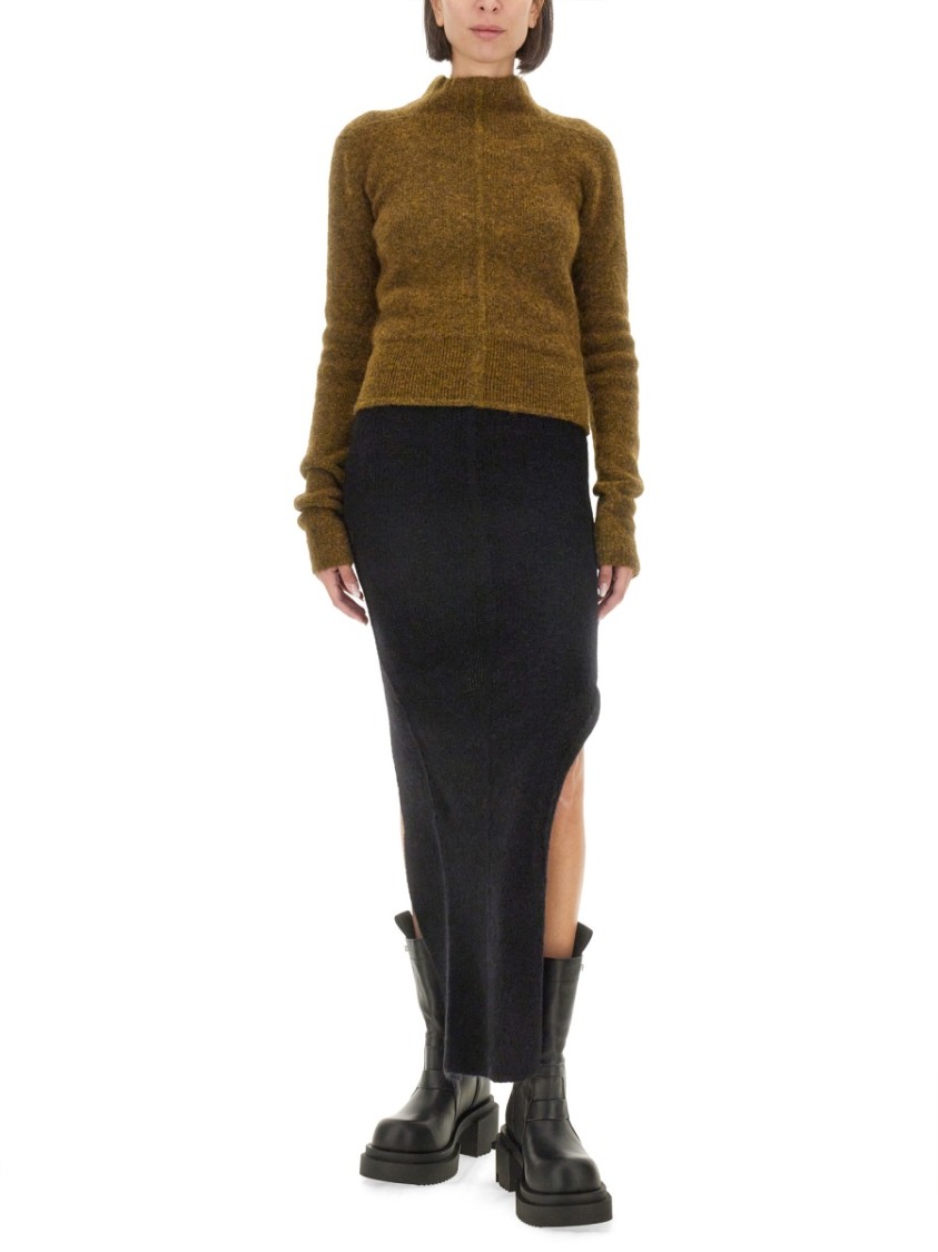 Rick Owens Women Turtleneck Shirt In Brown