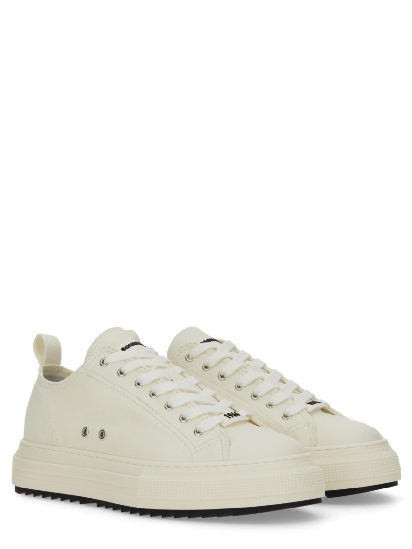 Dsquared2 Man Sneakers White Size 6.5 Textile Fibers In White