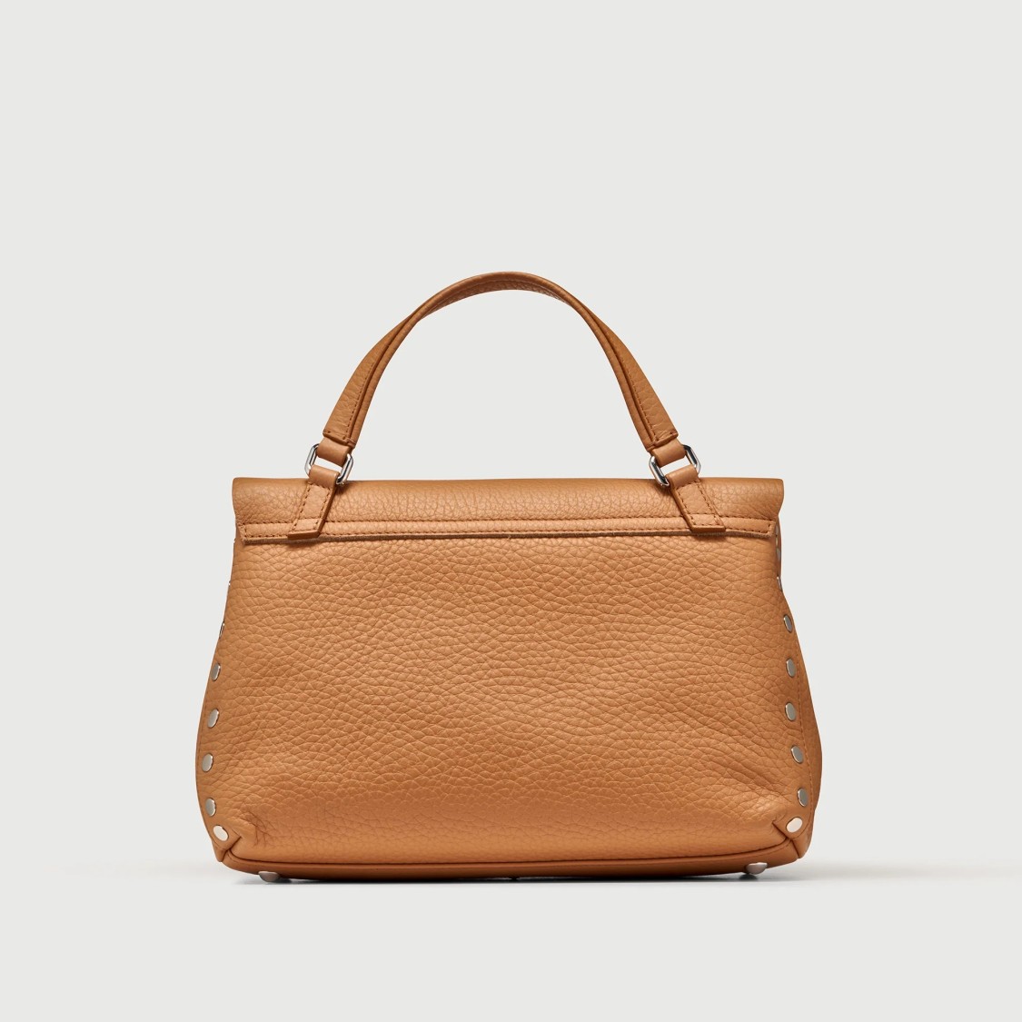 Zanellato Textured Leather Shoulder Bag With Flap Closure