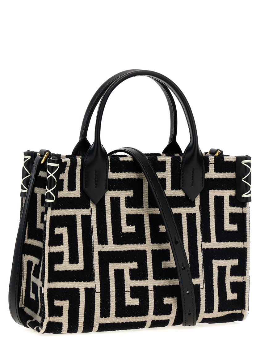 Balmain B-army Small' Shopping Bag In Black