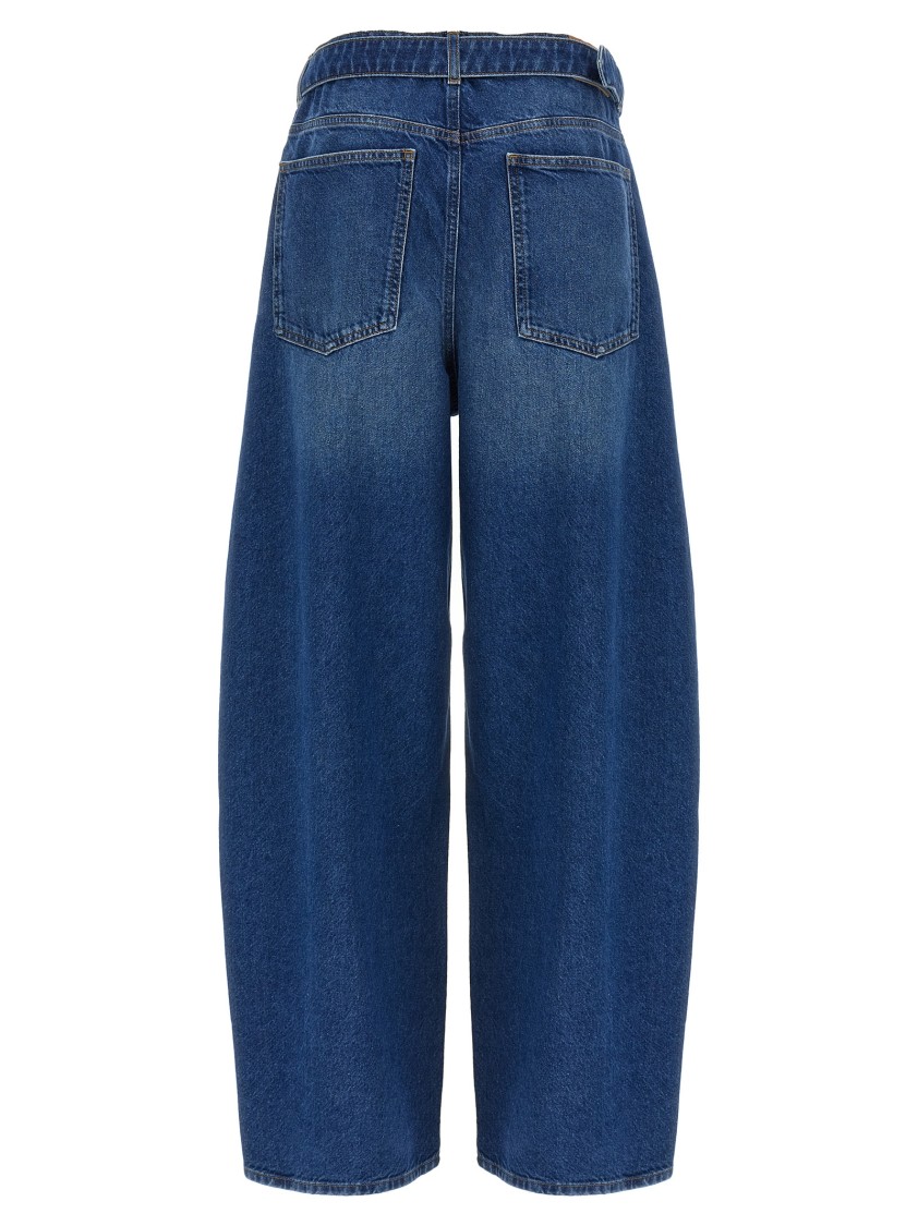 Twinset Twin-set Maxi Buckle Jeans In Blue