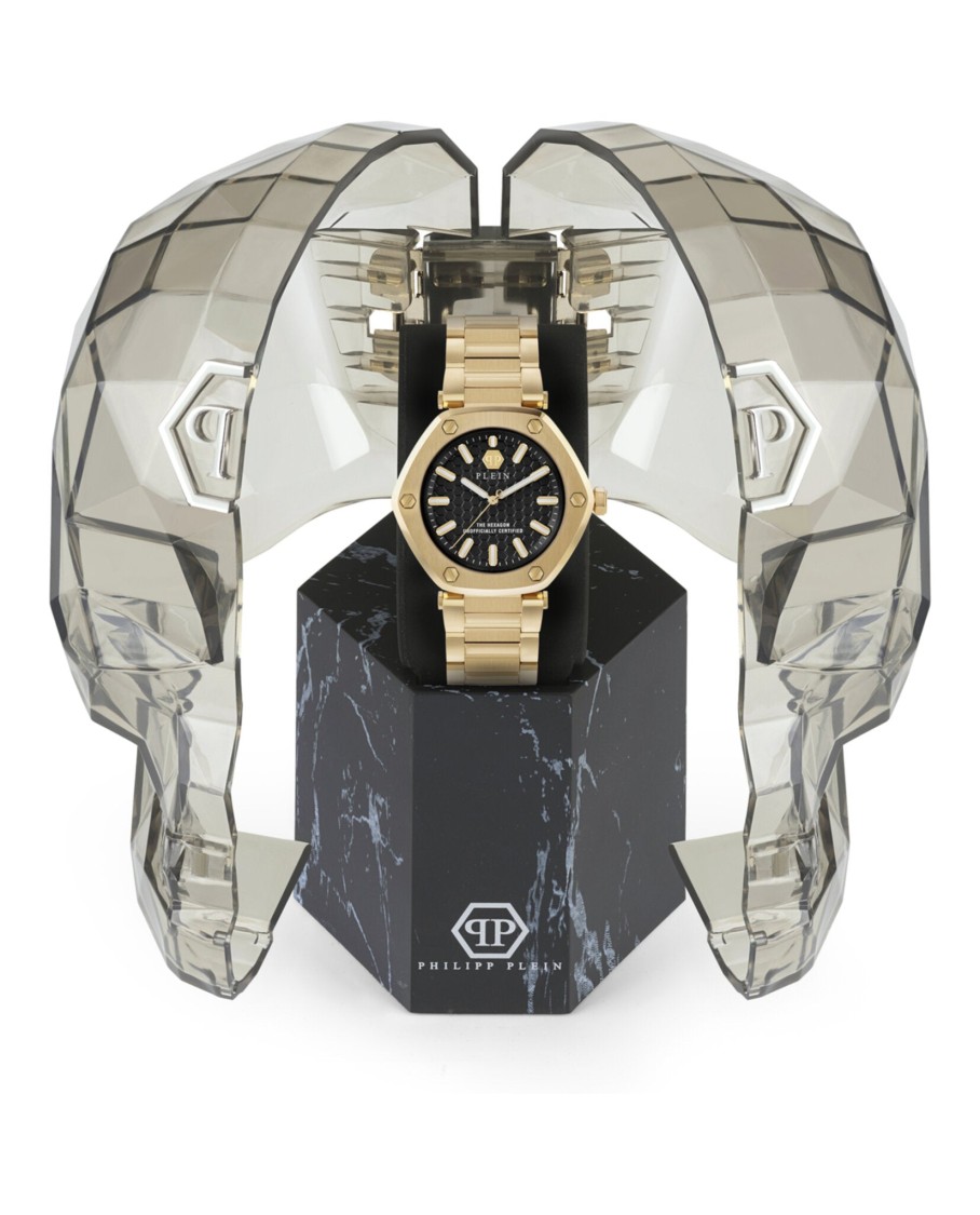 Philipp Plein The Hexagon Bracelet Watch In Gold
