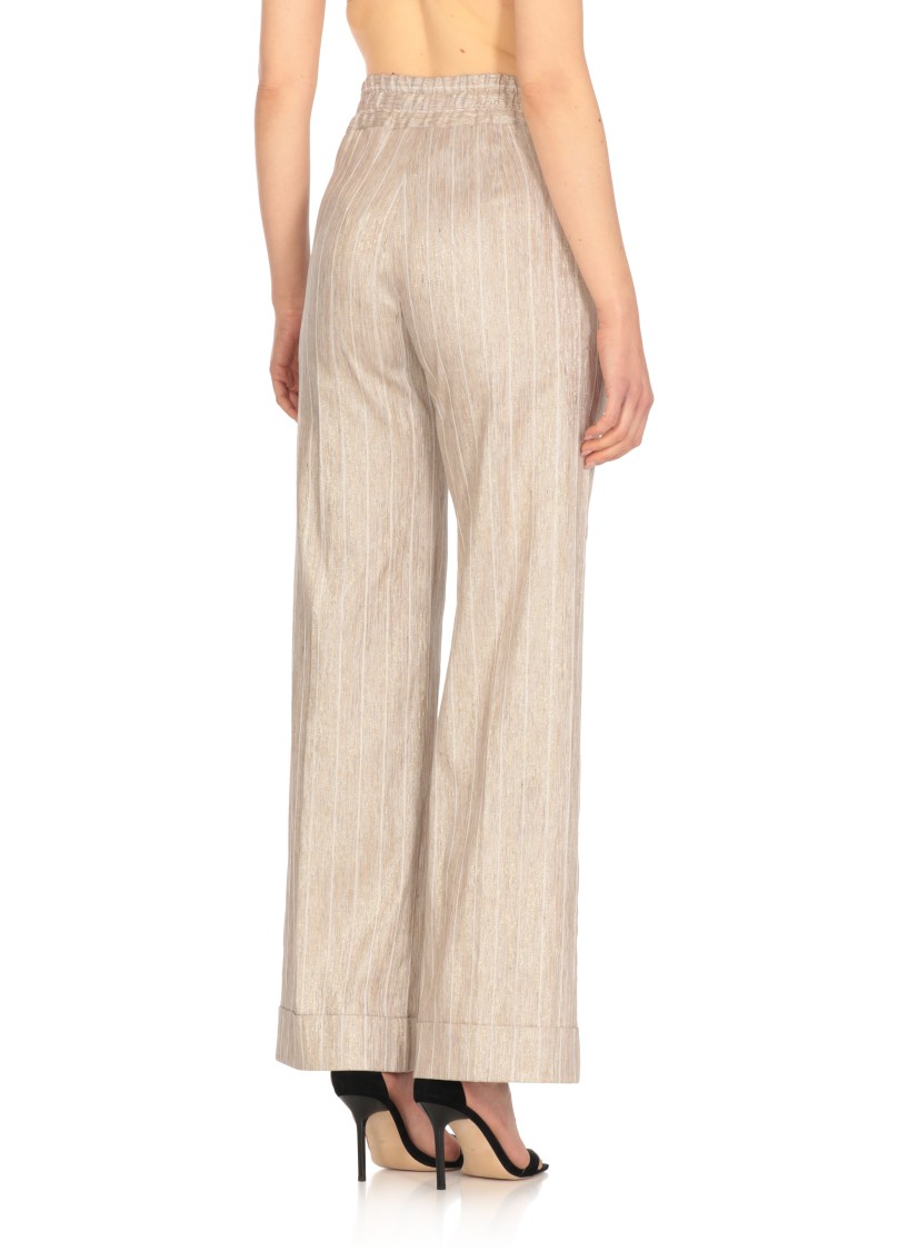 D Exterior D. Exterior Gold Viscose Blend Pants