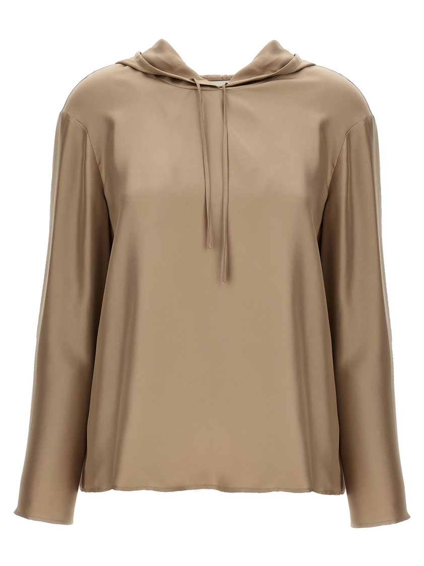 Loulou Studio Long-sleeved Hoodie In Nude