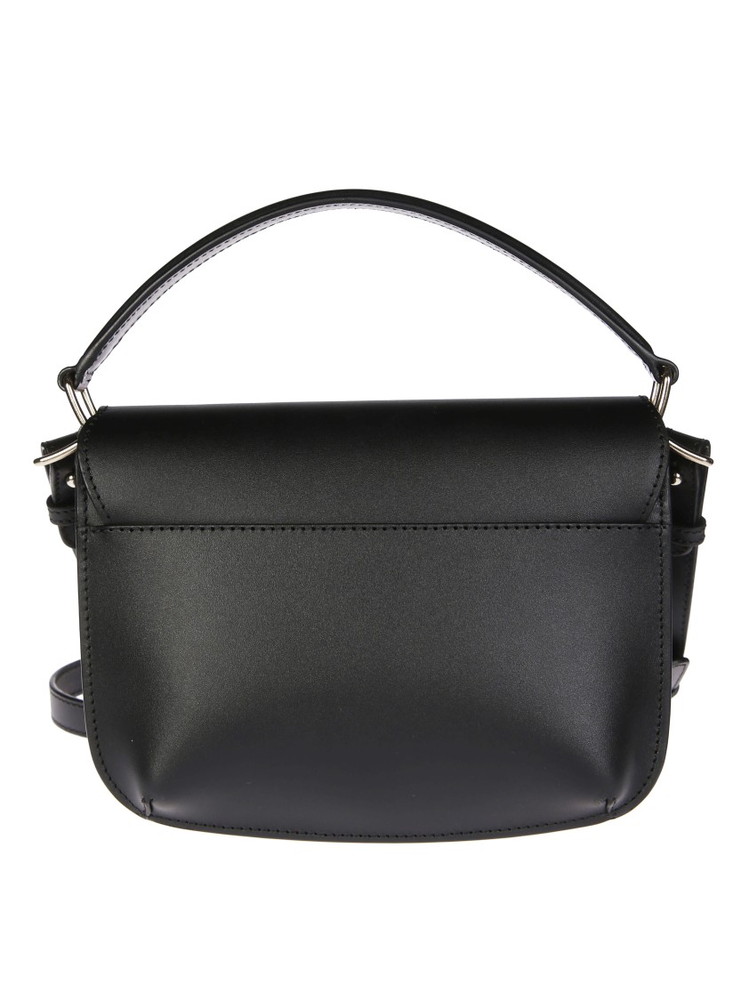 Apc A.p.c. Structured Mini Shoulder Bag With Adjustable Strap In Black
