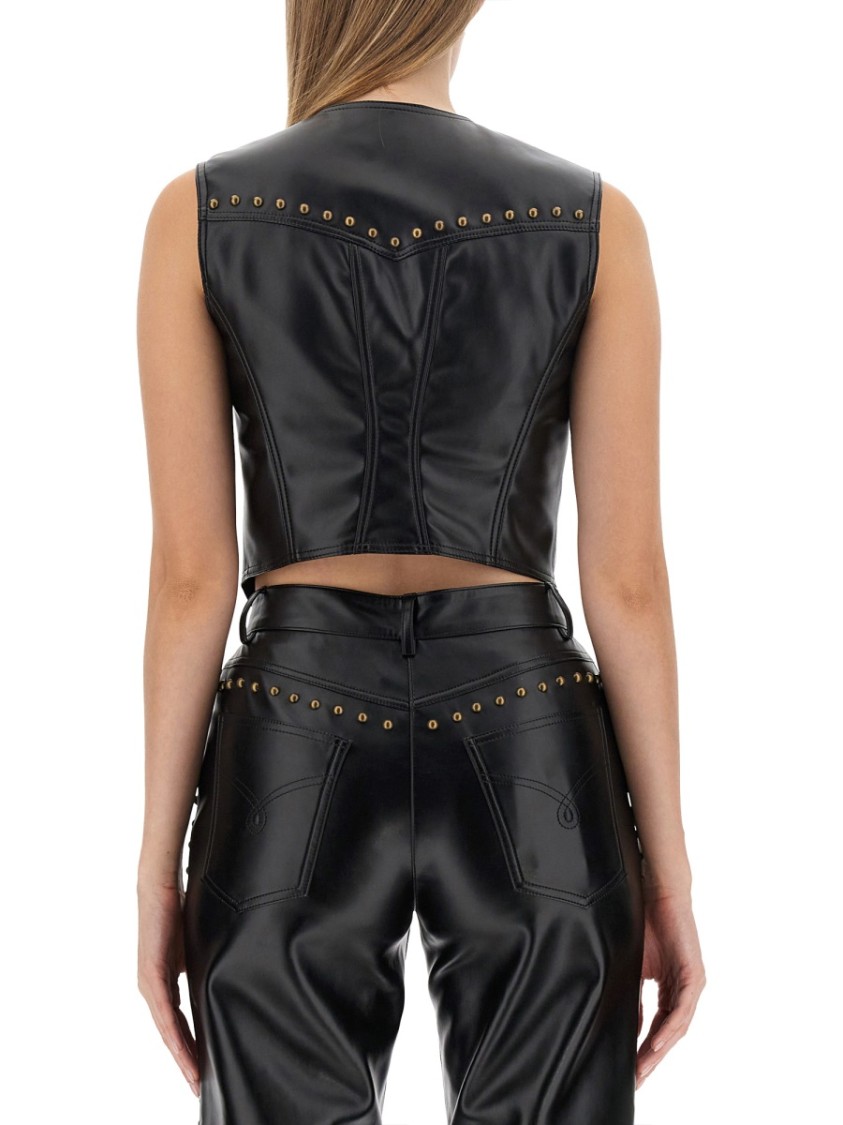 Moschino Rivet Detail Vest In Black