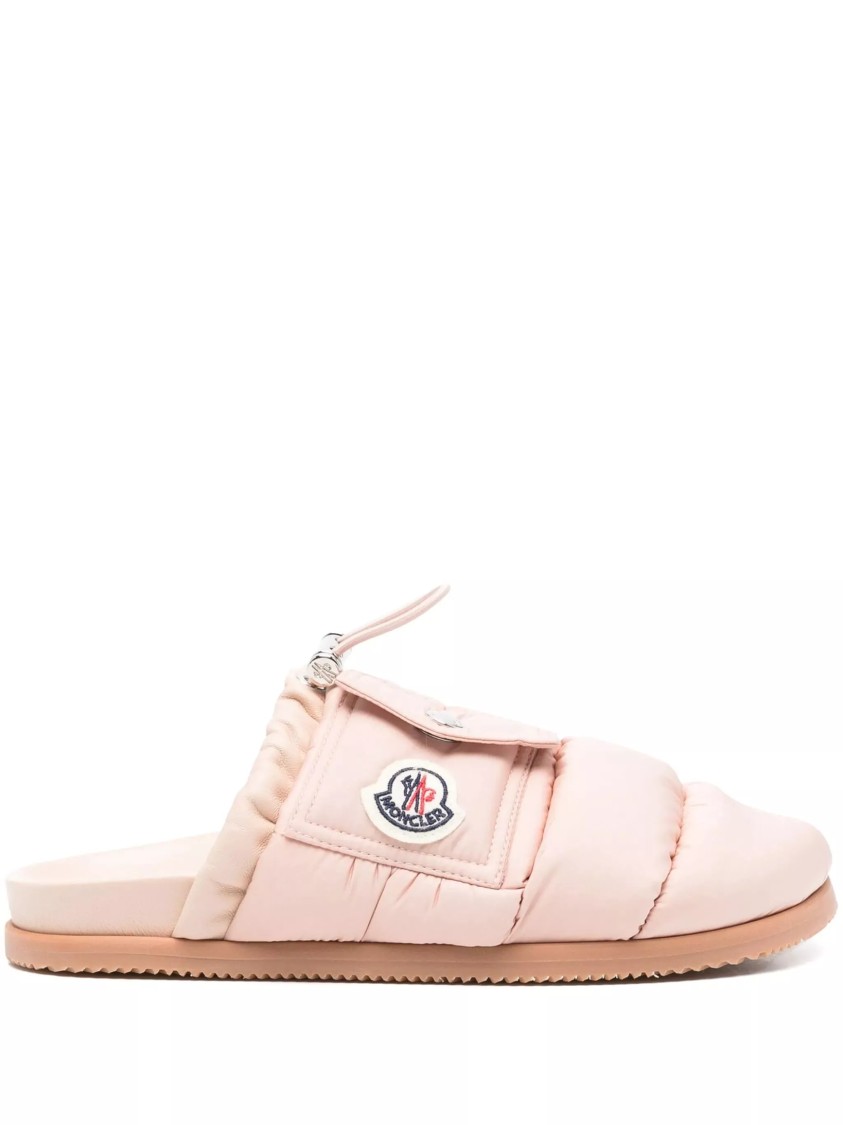 MONCLER MONCLER MON POCKET SLIPPERS WITH SOFT PADDED DESIGN AND LOGO PATCH