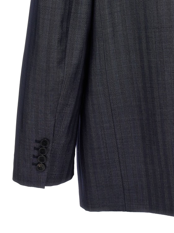 Etro Pegaso' Single-Breasted Blazer in Blue | THE LIST