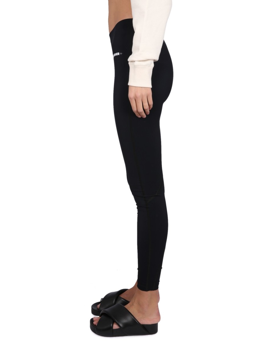 Shop Jil Sander Leggings With Logo In Black