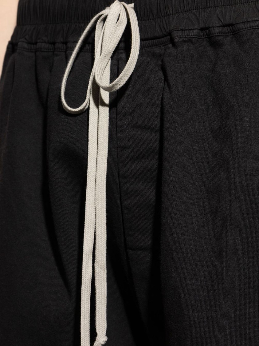Shop Drkshdw Black Shorts With Elasticated Drawstring And Flap Pockets
