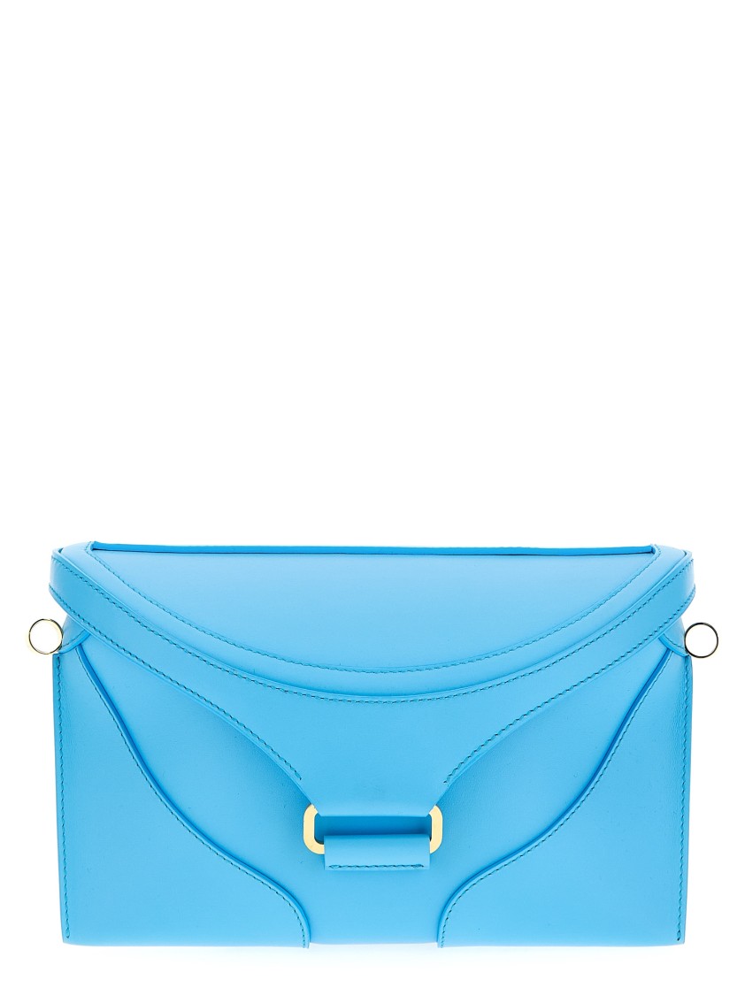 Rodo Clutch Bag With Shoulder Strap In Blue