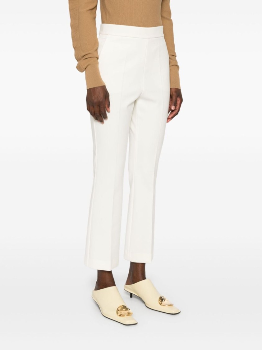Max Mara Pleated Casual Pants In White