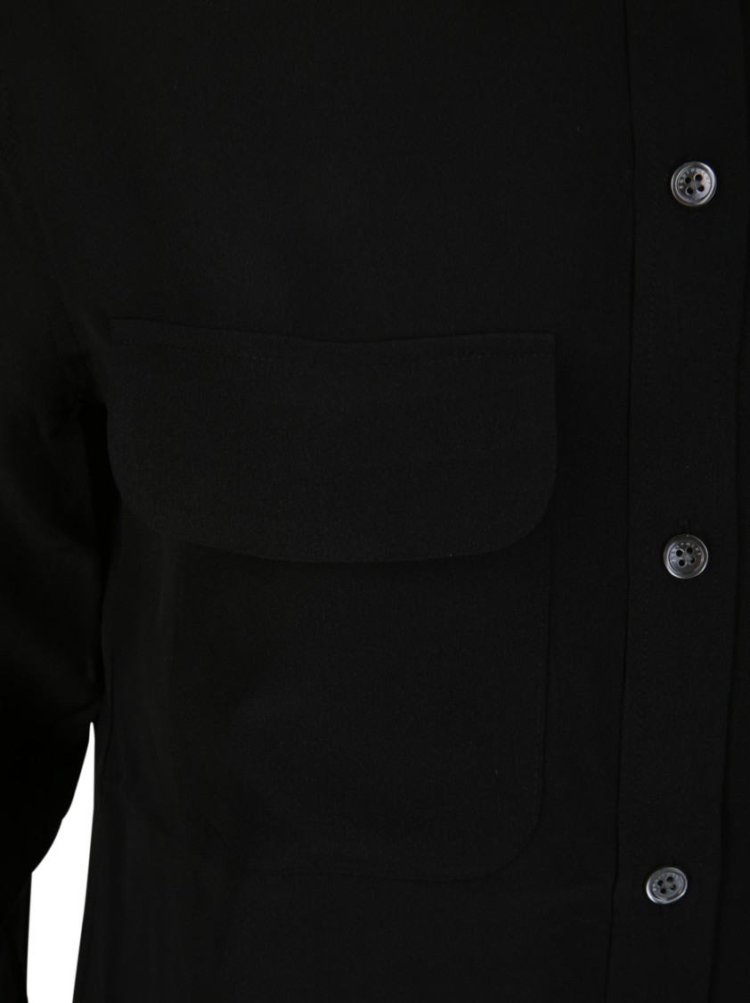 Shop Equipment Black Silk Button-down Shirt