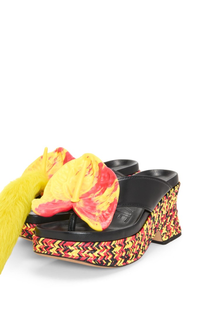 Shop Loewe Petal Flatform Sandal 90