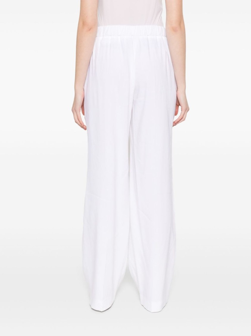 Hugo Boss Boss Wide-leg Linen Trousers With Concealed Fastening