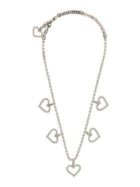 ネックレス・ペンダント Crystal Charms Necklace - Alessandra Rich - Silver - Brass Alessandra Rich Crystal Charms Necklace - Silver - Brass