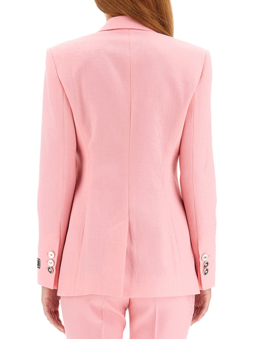 Versace Single Breasted Medusa Jacket In Pink