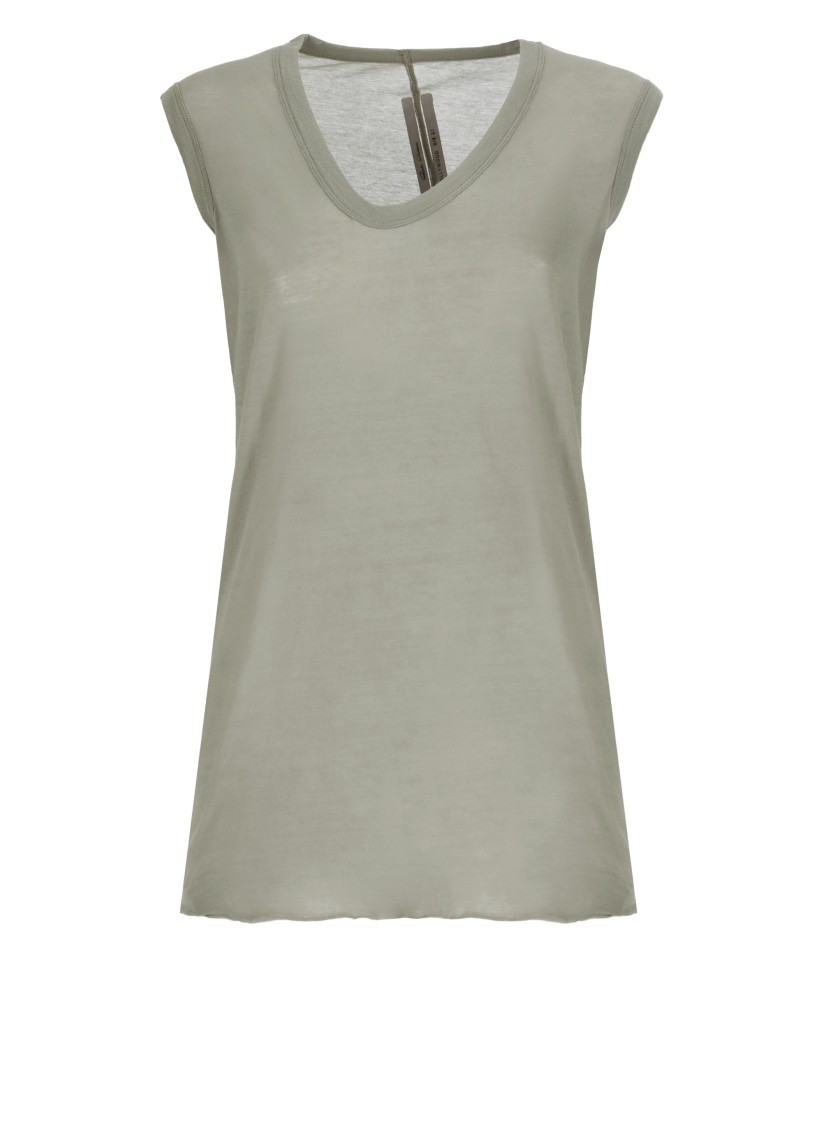 Rick Owens Green Cotton Top In Green