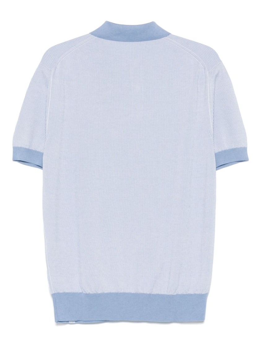 Shop Paul & Shark Baby Blue Polo With Classic Collar And Button Fastening