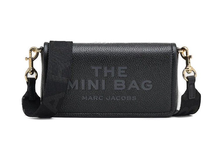 Marc Jacobs Structured Shoulder Bag With Embossed Branding In Black