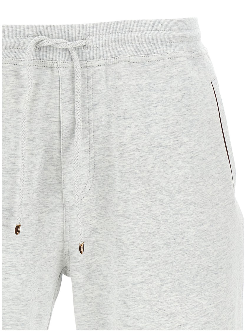 Brunello Cucinelli Grey Jersey Bermuda Shorts In Gray