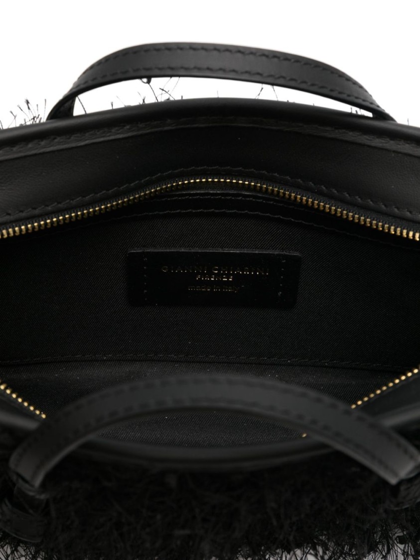 Gianni Chiarini Black Textured Shopper Bag With Dual Handles